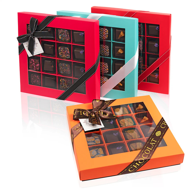 Custom Chocolate Truffle Box with Window