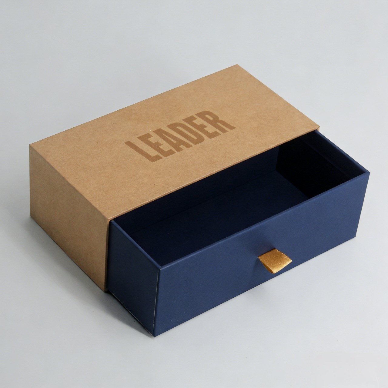 rigid paper drawer box with pull ribbon drawer design for luxury gift packaging