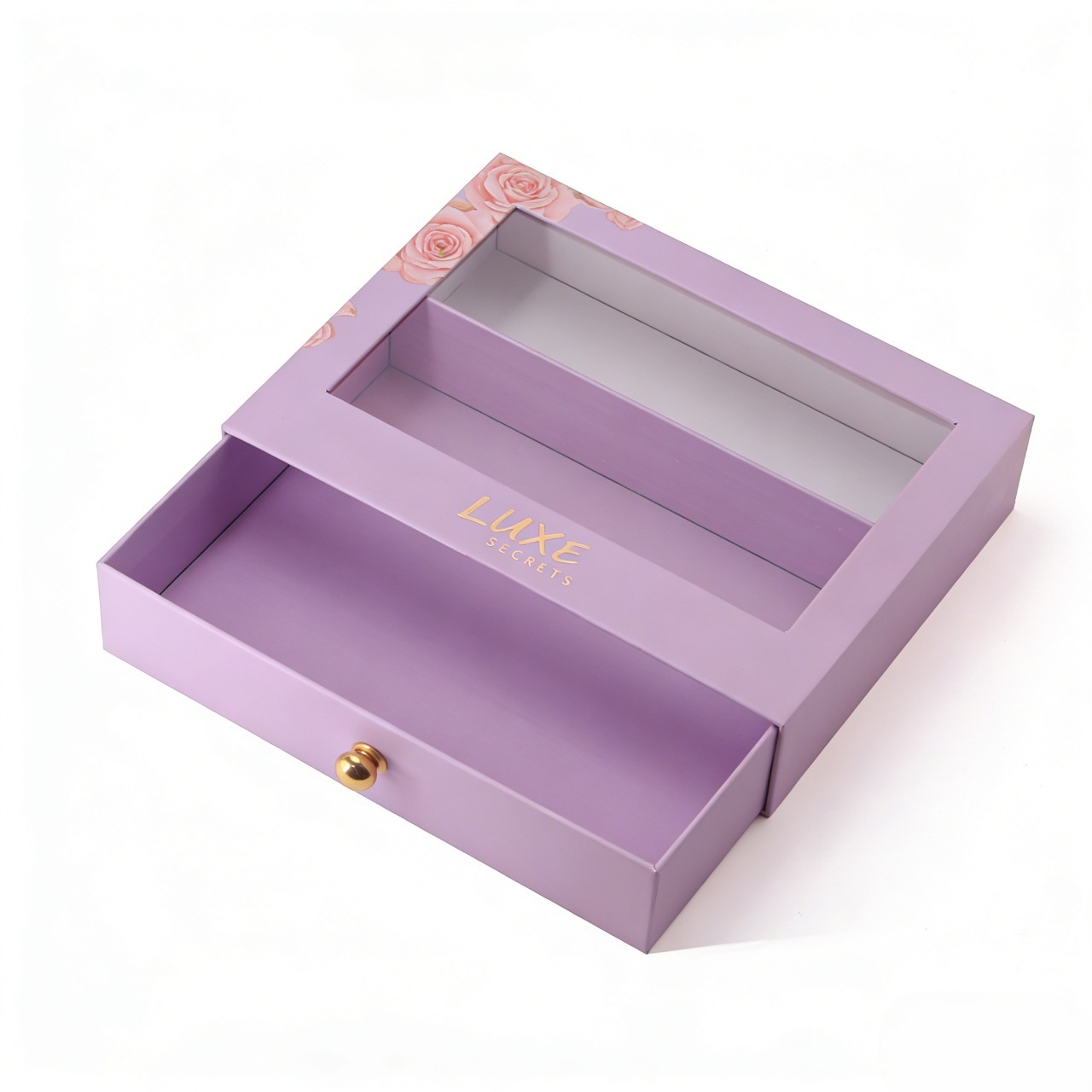 custom paper drawer box gift packaging with sliding drawer style and premium printing