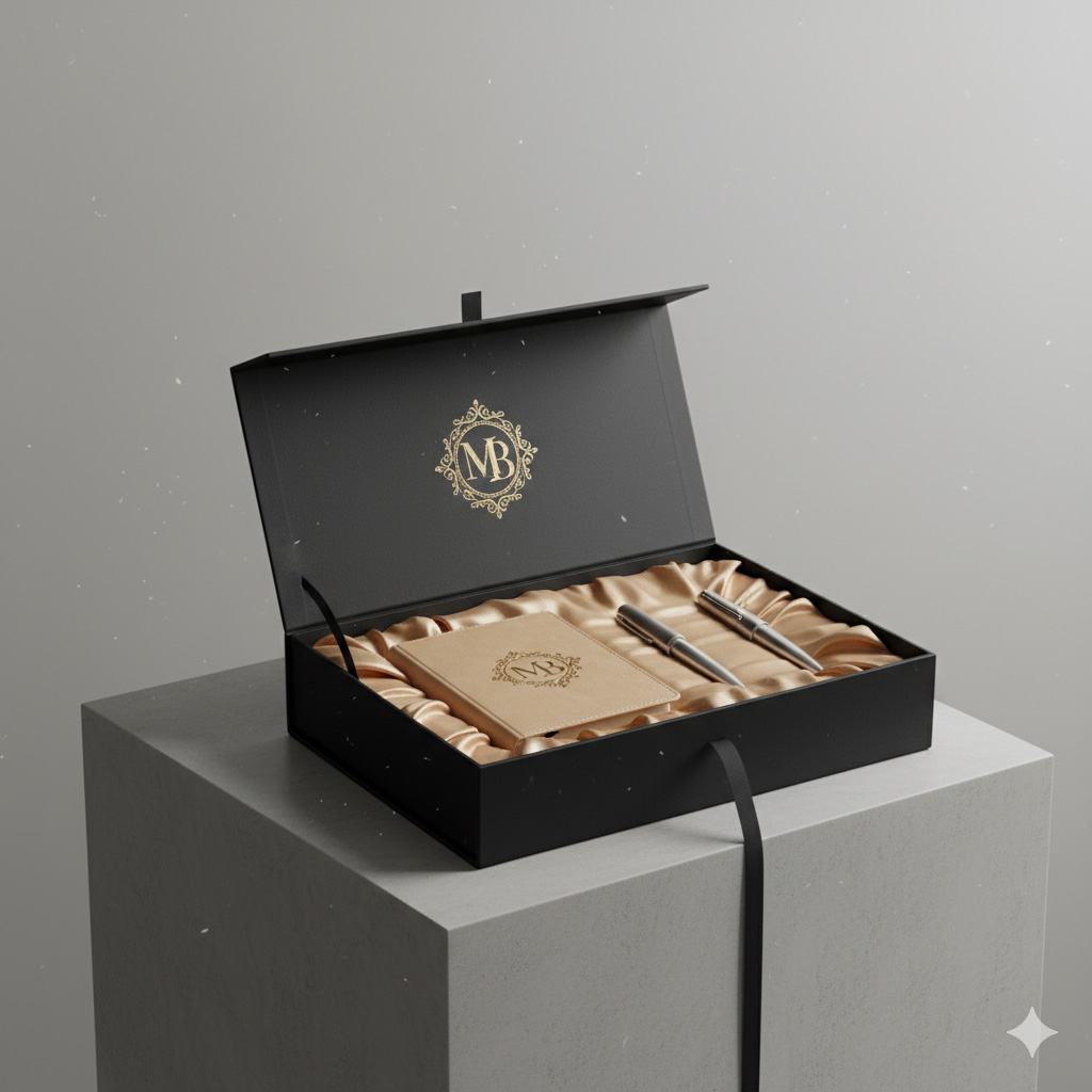 Custom logo printed magnetic gift box