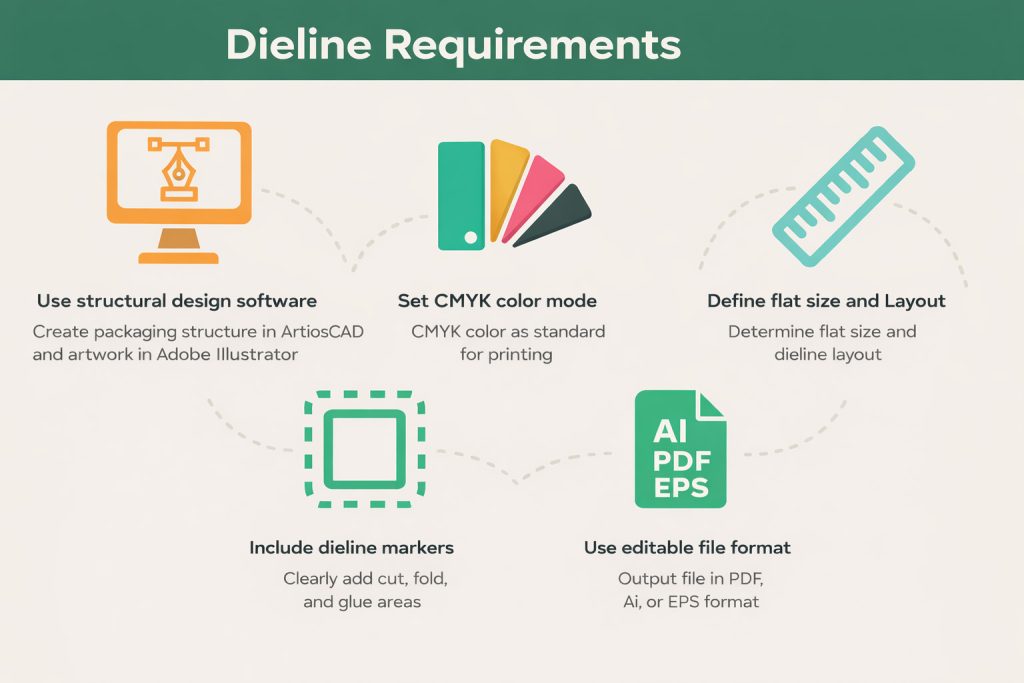Dieline basic tools and requirements