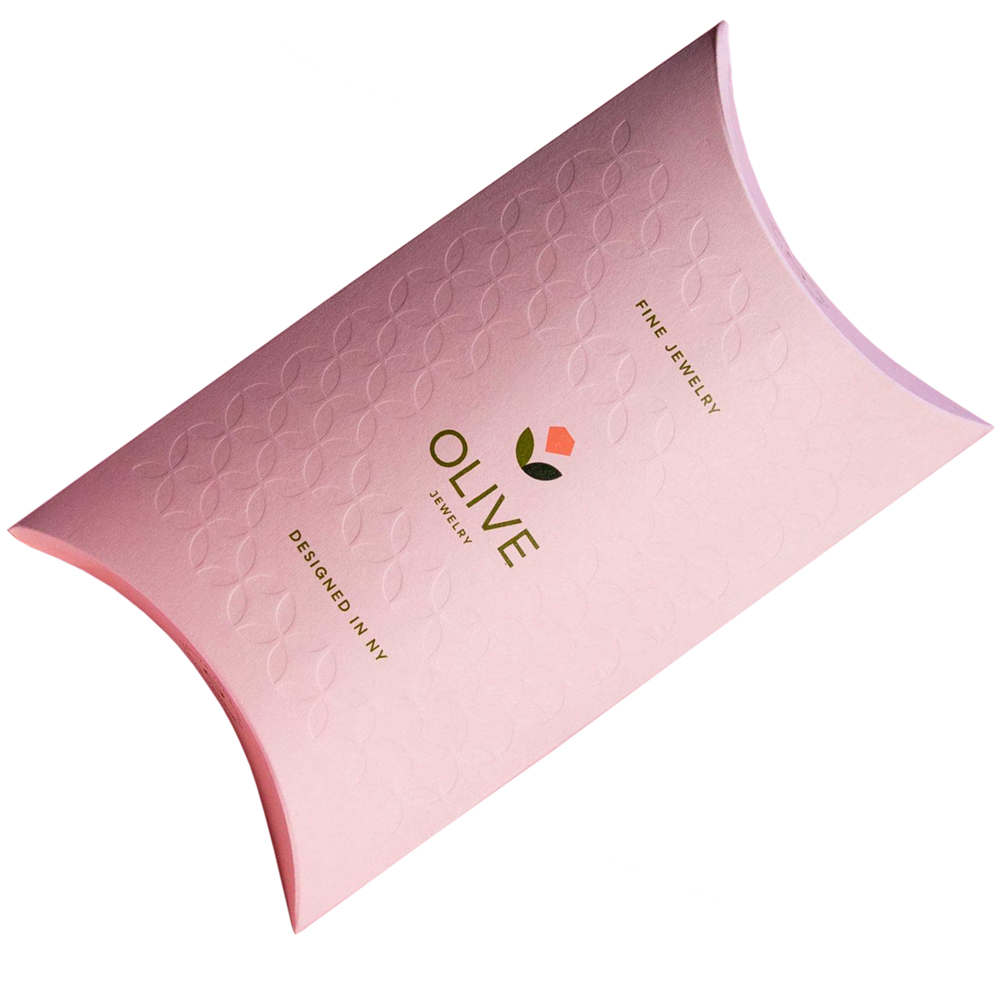 Small pillow box with custom design for promotional items