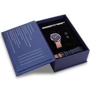 Rigid watch box with velvet insert for premium display