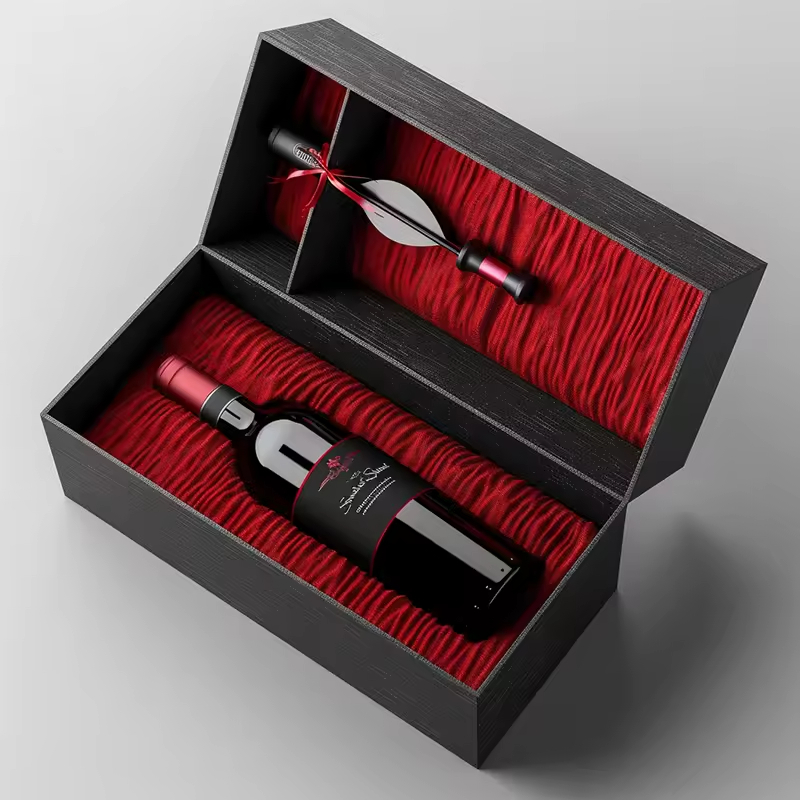Foldable paper wine packaging box for shipping and gifting