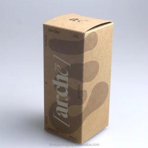 Kraft paper hair oil box with custom logo printing