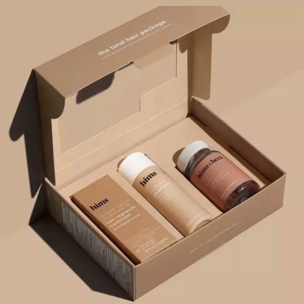 Eco friendly corrugated skincare packaging box for beauty brands