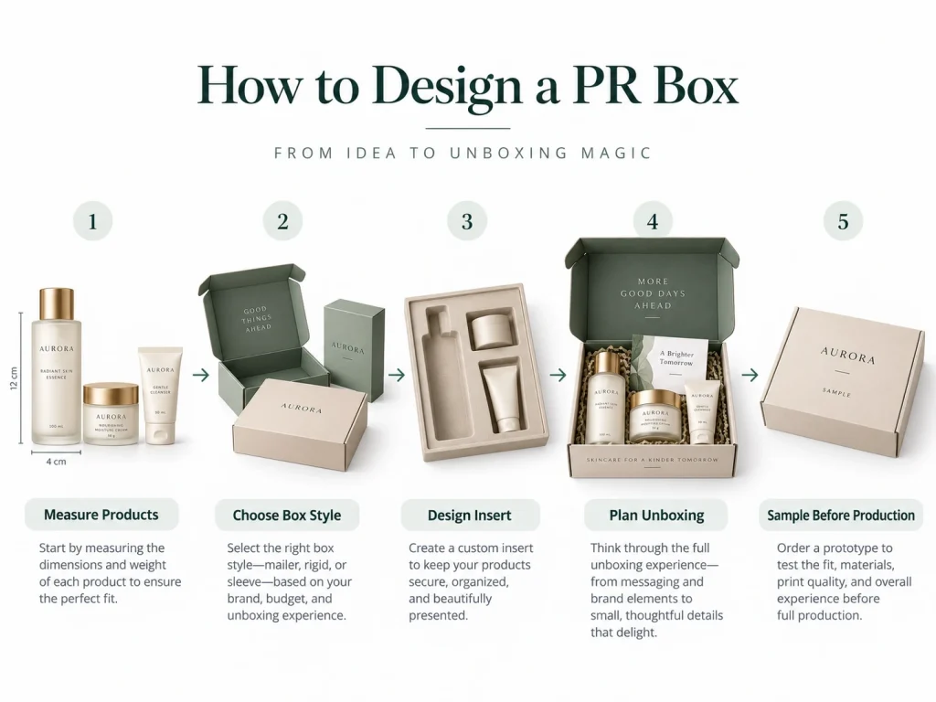 How to design a custom PR box for product launch campaigns